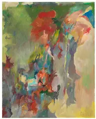 Bernard Schultze, Auf und Nieder, 2002, Oil on canvas