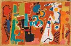 Max Ackermann, Komposition 2, 1933, Oil on fibreboard