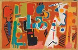 Max Ackermann, Komposition 2, 1933, Oil on fibreboard
