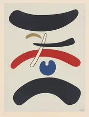 Willi Baumeister, Tori, 1951, Silkscreen in colors