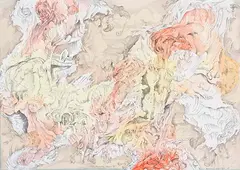Bernard Schultze, "ein Monolog Karls XII.", 1969, Pencil drawing