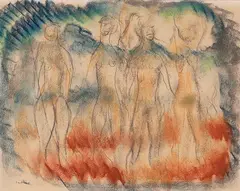 Jean Fautrier, Les jeunes filles, 1930, Pastel