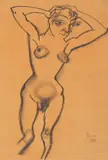 George Grosz, Stehender weiblicher Akt