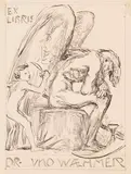Max Klinger, Entwurfszeichnungen für Ex Libris (10 Bll.), 1909, Pencil drawing