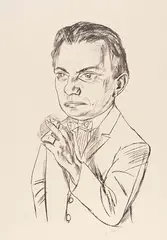 Max Beckmann, Männerbildnisse (4 Bll.), 1920, Lithograph
