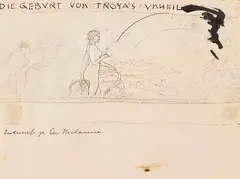 Mythologische Szenen (4 Bll.) by Max Klinger, 1906, Pencil drawing, sold Dec 2025