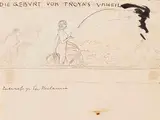 Max Klinger, Mythologische Szenen (4 Bll.), 1906, Pencil drawing