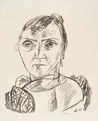 Max Beckmann, Frauenbildnisse (3 Bll.), 1921, Lithograph