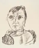 Max Beckmann, Frauenbildnisse (3 Bll.), 1921, Lithograph