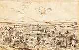 Franz Innocenz Josef Kobell, Stadtansichten Roms, 1818, Pen and India ink