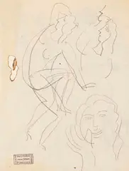 André Derain, Figurenstudien (2 Bll.), 1910, Pencil drawing