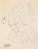 André Derain, Figurenstudien (2 Bll.), 1910, Pencil drawing