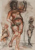 Adolf von Hildebrand, Aktstudien (5 Blatt), 1900, Pencil drawing