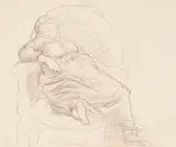 Adolf von Hildebrand, Liegende Frauenfiguren (2 Blatt), 1900, Pencil drawing