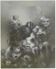 Richard Oelze, Umgebener, 1967, Oil on canvas