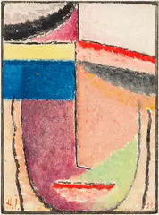 Alexej von Jawlensky, Abstrakter Kopf, 1929, Oil on cardboard, laminated on panel
