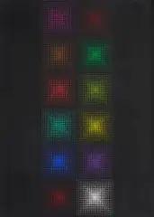 Almir Mavignier, 12 quadrate 3, 1967, Oil on canvas