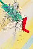 Sigmar Polke, Schreibtisch mit Akt, 1979, Mixed media