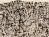 Jean Dubuffet, Paysage grotesque - Personnage tenant une faucille