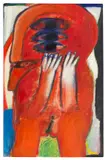 Horst Antes, Rote Figur, 1961, Egg and oil tempera