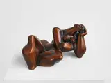 Karl Hartung, Kleine Liegende mit aufgestütztem Kopf, 1948, Bronze with reddish-brown shimmering patina