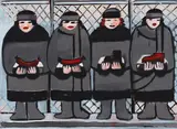 Karl Horst Hödicke, Kleiner Polenmarkt, 1989/90, Acrylic on canvas