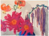 Emil Nolde, Dahlien und Fuchsschwanz, Um 1935/1940, Watercolor