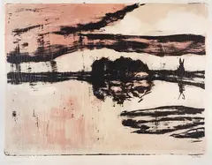 Emil Nolde, Herbstlandschaft (Überschwemmung), 1926, Lithograph in colors