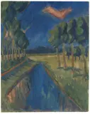 Erich Heckel, Kleine Flusslandschaft, 1916, Tempera on canvas