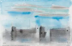 Feel of Morning by Lyonel Feininger, 1952, Watercolor, sold Dec 2025