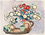Gabriele Münter, Blumenstillleben, 1955, Tempera on paper