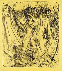Ernst Ludwig Kirchner, Zwei Akte am Atelierfenster, 1914, Lithograph