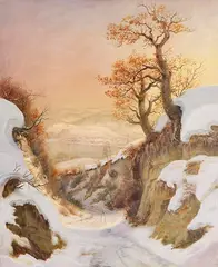 Otto Dix, Hohlweg im Winter, 1944, Mixed media on canvas, laid on a massive panel