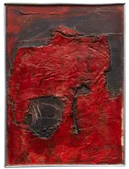 Emil Schumacher, Ohne Titel, 1961oder, Mixed media on canvas