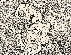 Jean Dubuffet, Personage dans un paysage, 1960, India ink drawing on paper