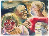 Otto Dix, Spelunke, 1925, Gouache over pencil