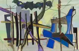 Giuseppe Santomaso, La Vite Viola, 1952, Oil on canvas