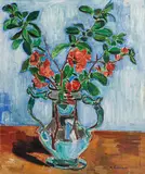 Hans Purrmann, Japanische Kirschblüten in Glasvase, 1932, Oil on canvas