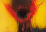 Otto Piene, Ohne Titel, 1975, Mixed media. Gouache, pigment, fixative, fire, ...