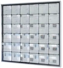 Adolf Luther, Spiegelobjekt, 1968, 36 concave mirrors mounted on a plexiglass plat...