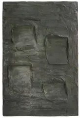 Günther Förg, Ohne Titel, 1988, Bronzerelief with green-brown patina