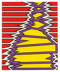 Nicholas Krushenick, Abstraction, 1971, Acrylic on canvas
