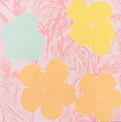 Flowers by Andy Warhol, 1970, screenprint on paper, sold Dec 2025
