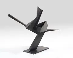 Hans Uhlmann, Stahlskulptur, 1961, Sculpture. Black-tinted steel