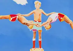 Norbert Bisky, Alle wollen den Volkssportwimpel, 2000, Oil on canvas