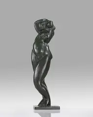 Alexander Archipenko, Weiblicher Akt (La Negresse), 1910/11, Bronze with green-black patina