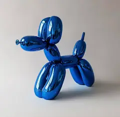 Jeff Koons, Balloon Dog (Blue), 2021, Multiple. Porcelain with a blue high-gloss meta...