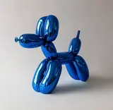 Jeff Koons, Balloon Dog (Blue), 2021, Multiple. Porcelain with a blue high-gloss meta...