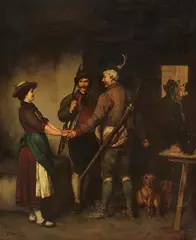 Franz Defregger, Abschied der Jäger, 1876, Oil on canvas