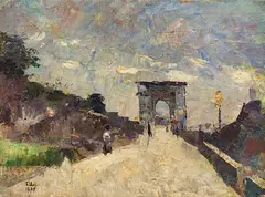 Lesser Ury, Der Titusbogen in Rom, 1890, Oil on canvas